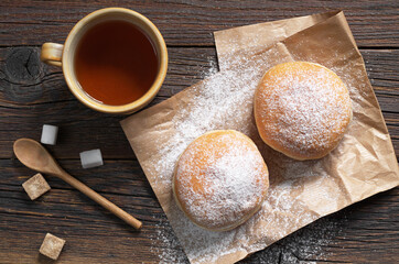 Tea and doughnuts