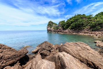 Landscape  sea and ocean  in tropical with sky background  the coast andaman  of Thailand