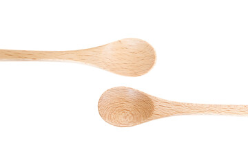 Wooden spoon on isolated background