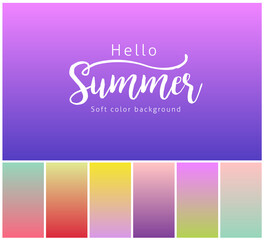 Soft color background with Summer tone.Vector illustration.