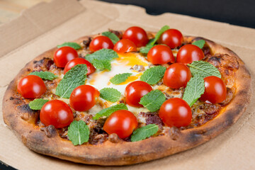 tasty pizza on a the table