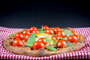 tasty pizza on a the table