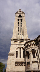 Fototapeta na wymiar Photo of iconic Sacre Coeur Basilica in Montmartre, Paris, France