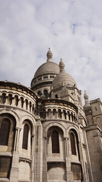 Photo of iconic Sacre Coeur Basilica in Montmartre, Paris, France