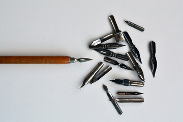 Composition of nibs for calligraphy