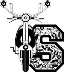 S is for Scooter Learning Illustration
