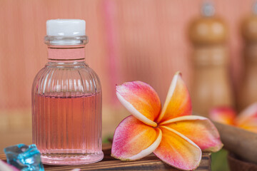 Obraz na płótnie Canvas aroma therapy oil in bottle,concept herbal spa