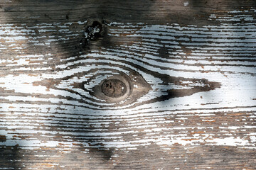 Old wooden board with shabby paint