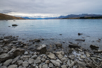 Landscape around Lake Tekapo, New Zealand