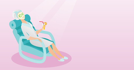 Woman getting beauty treatments in the salon.