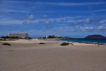 Die Sanddünen von  Fuerteventura von den Kanarischen Inseln
