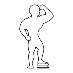 Bodybuilding man silhouette icon vector illustration graphic design