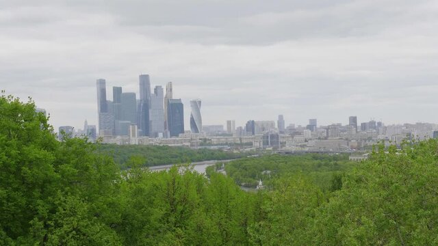 Moscow city (Moscow International Business Center), Russia. UltraHD stock footage.