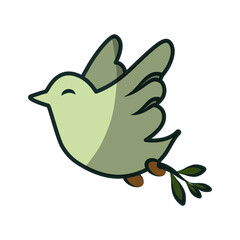 Dove bird symbol icon vector illustration graphic design