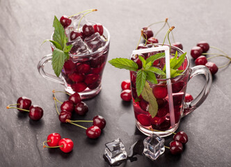 juice with cherries