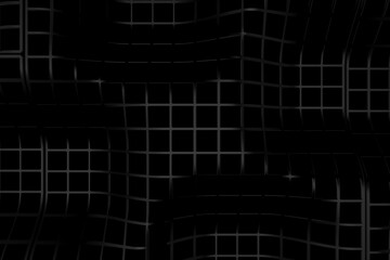 Background geometric black color pattern abstract concept 3D rendering.
