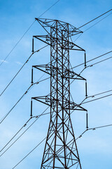 Electricity high voltage and sky