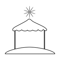 Christmas manger symbol icon vector ilustration star