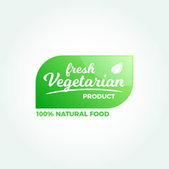 Fresh Vegetarian Natural Food Label