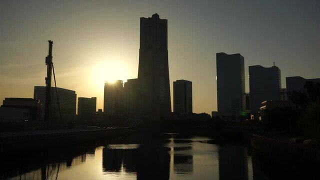Sunset in Yokohama video 2
