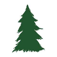 Tree pine christmas icon vector illustration graphic design