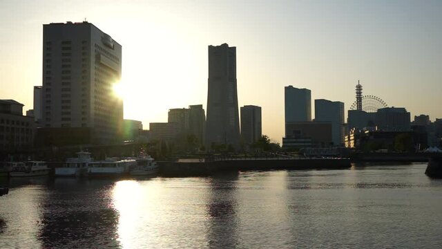 Sunset in Yokohama video 3