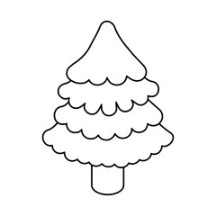 Tree pine christmas icon vector illustration graphic design