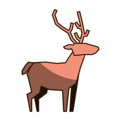 Reindeer christmas animal icon vector illustration graphic design