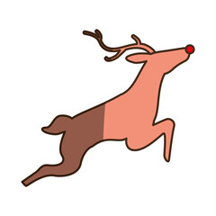 Reindeer christmas animal icon vector illustration graphic design