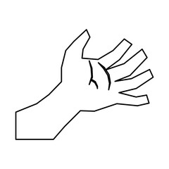 Outstretched hand symbol icon vector illustration graphic design