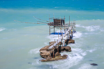 Trabocchi Coast in Abruzzo, Italy.