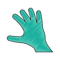Outstretched hand symbol icon vector illustration graphic design