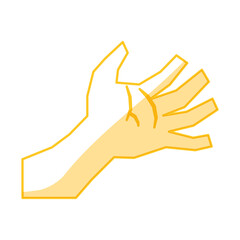 Outstretched hand symbol icon vector illustration graphic design