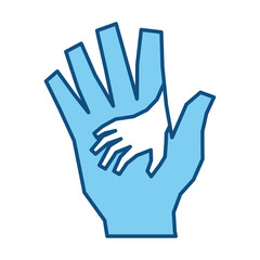 Outstretched hand symbol icon vector illustration graphic design