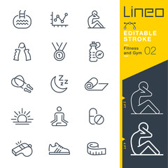 Lineo Editable Stroke - Fitness and Gym line icons  Vector Icons - Adjust stroke weight - Expand to any size - Change to any colour © sharpnose