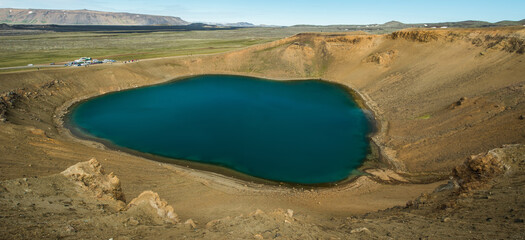 Krafla volcano crater, Iceland