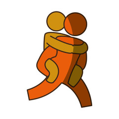 Person helping someone icon vector illustration graphic design