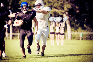 American Football Players Running
