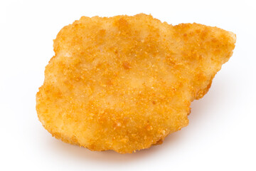 Nugget chiken on the white background.