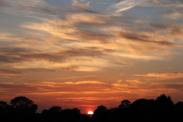 Red and Blue Sunset