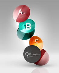 Glass circle infographics