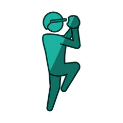 Baseball player pictogram icon vector illustration graphic design