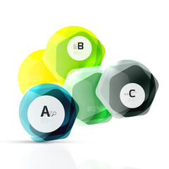 Abstract geometrical hexagon banner