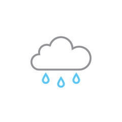 cloud rain line icon, outline vector logo illustration, linear pictogram isolated on white