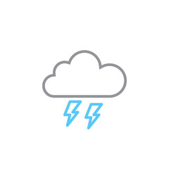 thunderstorm line icon, outline vector logo illustration, linear pictogram isolated on white