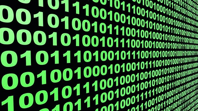 4k,Binary source code,data digital display,future tech background.