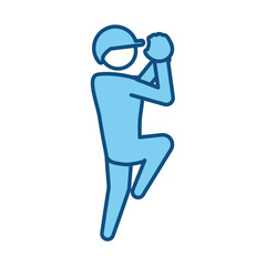 Baseball player pictogram icon vector illustration graphic design