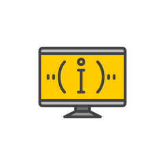 System information filled outline icon, line vector sign, linear colorful pictogram. Symbol, logo illustration. Pixel perfect