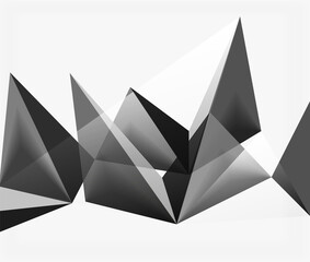 White 3d triangle textured background