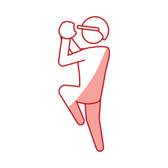 Baseball player pictogram icon vector illustration graphic design